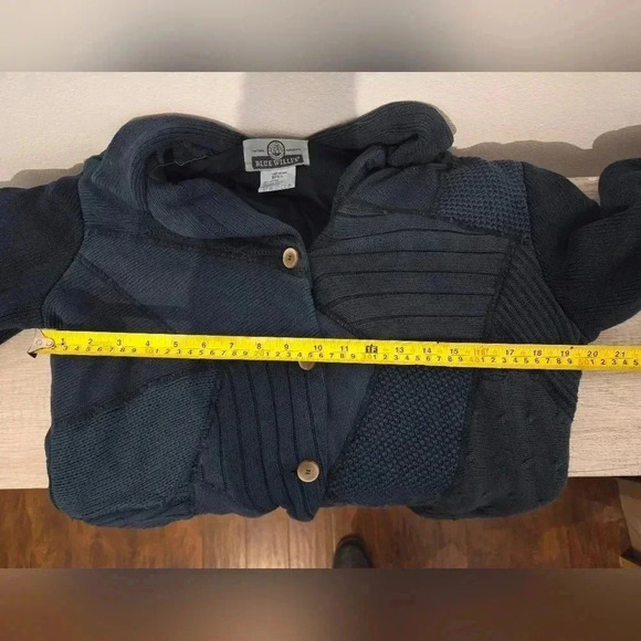 BLUE WILLIS Indigo Womens Large L Jacket Sweater BLAZER style button up. - Picture 5 of 6